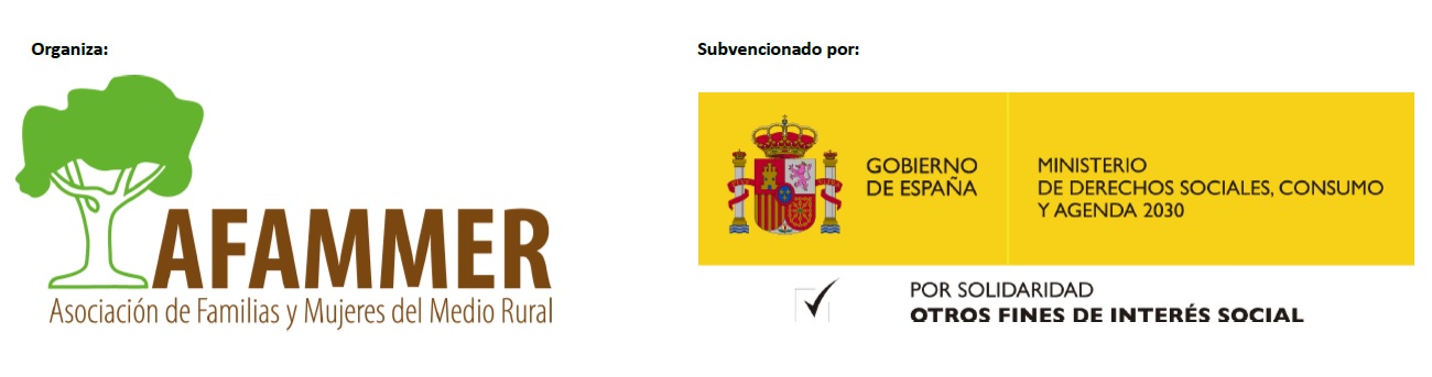 Logotipo de Afammer y Ministerio de Derechos Sociales, Consumo y Agenda 2030