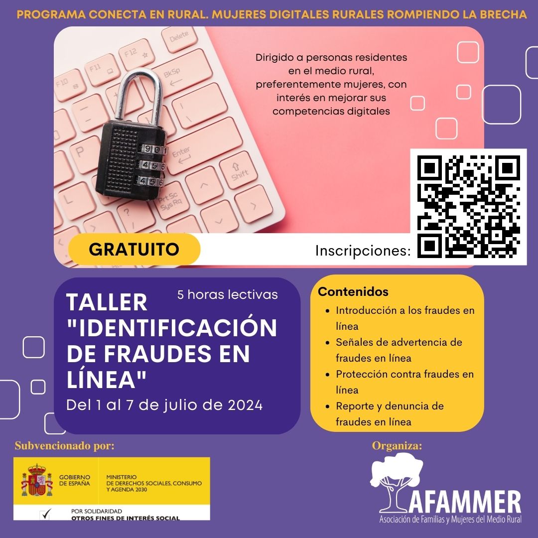 Cartel curso Identificación fraudes en línea
